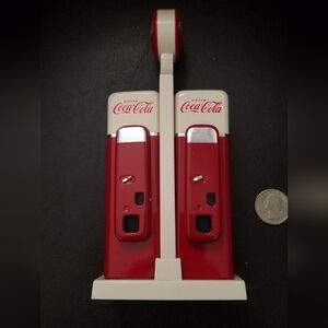 Coke salt and pepper with holder